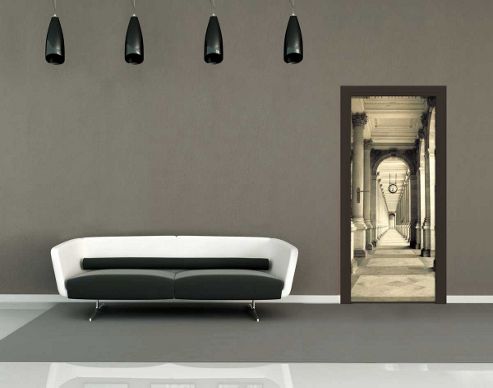 Image of 1wall Collonade Corridor Door Mural