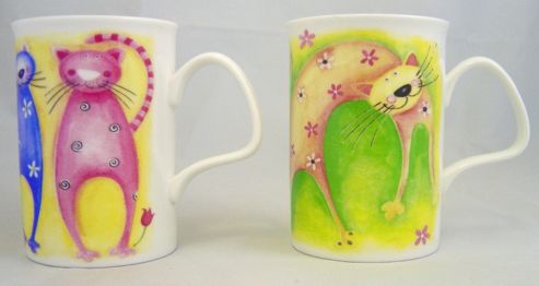 Image of Roy Kirkham Set Of 2 Friends Cat Mugs