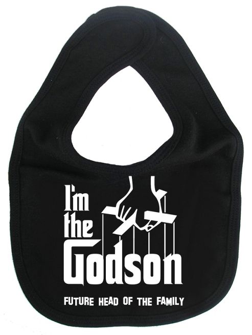 Image of Dirty Fingers I'm The Godson Future Head Of The Family Bib Black