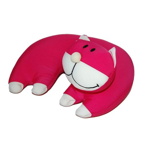 Image of Cozy Time Microbead Pink Cat Neck Cushion