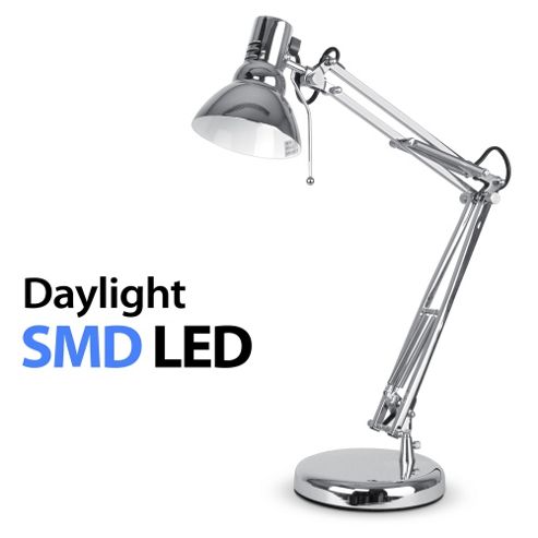 Image of Modern Daylight Led Desk Lamp In Chrome