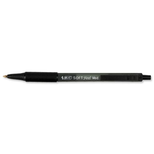 Image of Bic Soft Feel Retractable Ballpoint Pen, Black