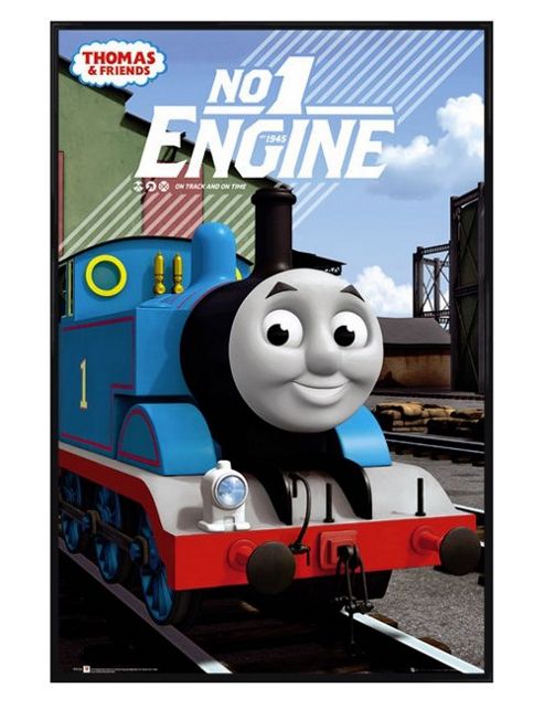 Image of Gloss Black Framed Thomas & Friends No 1 Engine Poster