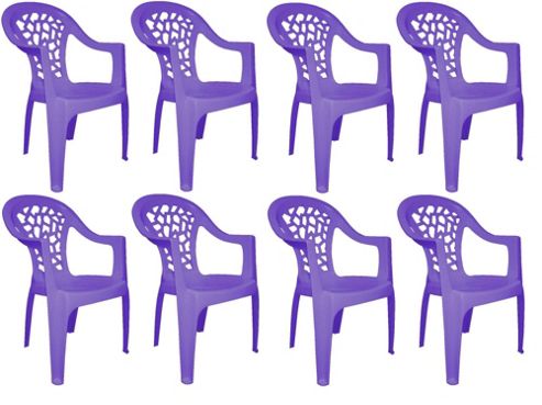 Image of Resol Inca Garden Outdoor / Indoor Designer Plastic Chair - Purple - X8