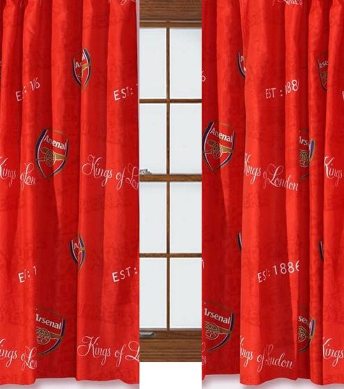 Image of Arsenal, Kids Curtains 54s - Multi