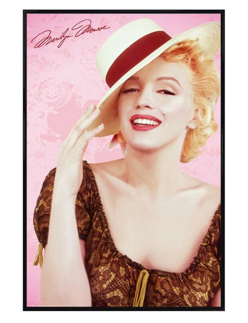 Image of Marilyn Monroe Gloss Black Framed A Very Stylish Icon Poster