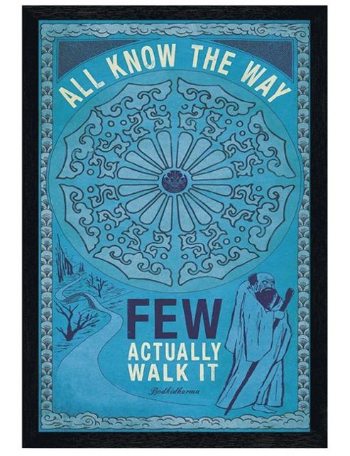 Image of Few Actually Walk It Black Wooden Framed All Know The Way Poster