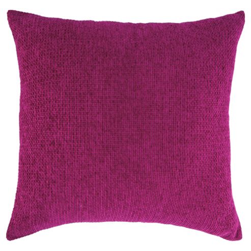 Image of Texture Chenille Cushion, Shocking Pink
