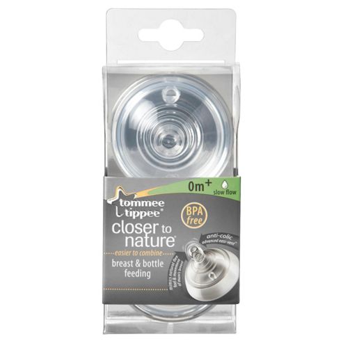 Image of Tommee Tippee Closer To Nature 2 Slow Flow Easi-vent Teats