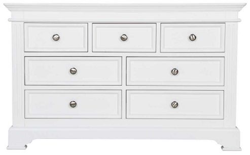 Image of Ultimum Banbury Elegance White 3 Over 4 Chest Of Drawers