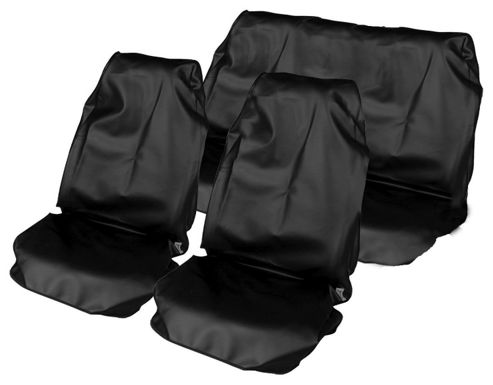 Image of Full Set Hd Waterproof Nylon Seat Seat Covers -black