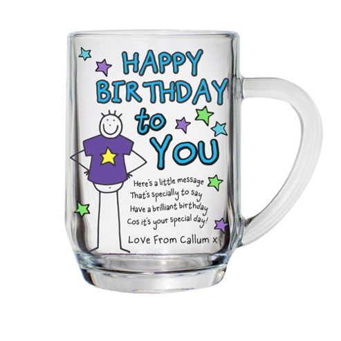Image of Personalised Purple Ronnie Happy Birthday To You Tankard