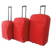Tesco 2-Wheel Suitcase, Red Set of 3