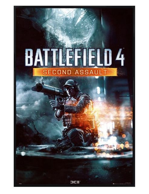 Image of Gloss Black Framed Battlefield 4 Second Assault Poster