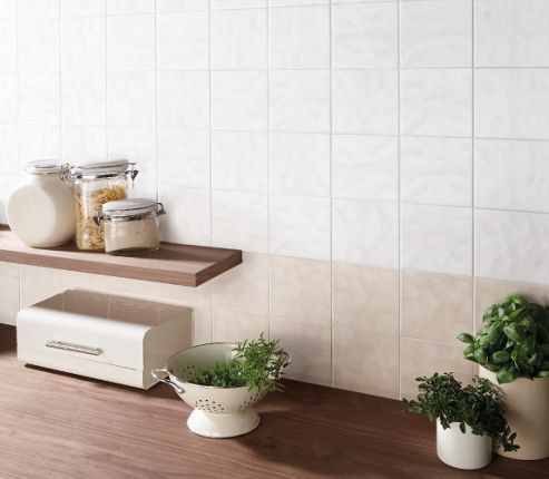 Image of Flat Gloss White Ceramic Wall Tile 198x198mm Box Of 25 (0.98 M-- / Box)