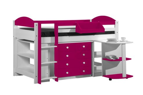 Image of Maximus Mid Sleeper Set 1 White With Fuchsia Details