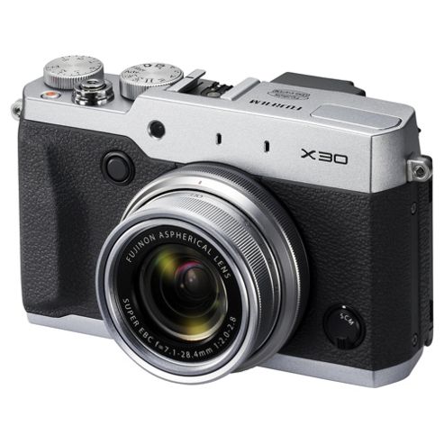 Image of Fuji X30 Digital Camera, Silver, 12mp, 4x Optical Zoom, 3" Lcd Screen