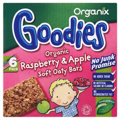 Organix 12 Month Apple & Raspberry Fruit & Cereal Bar 6X30g