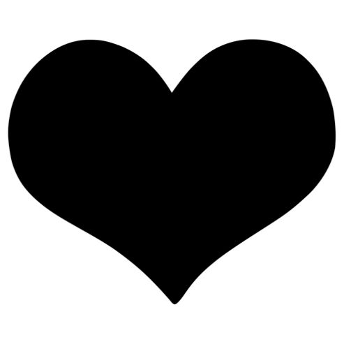Image of Heart Silhouette Wall Chalkboard