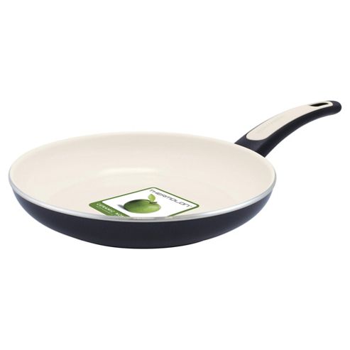 Image of Vita Verde Contrast Ceramic Frying Pan, 24cm, Black/cream