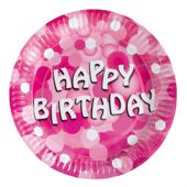 Pink Sparkle Party Paper Plates
