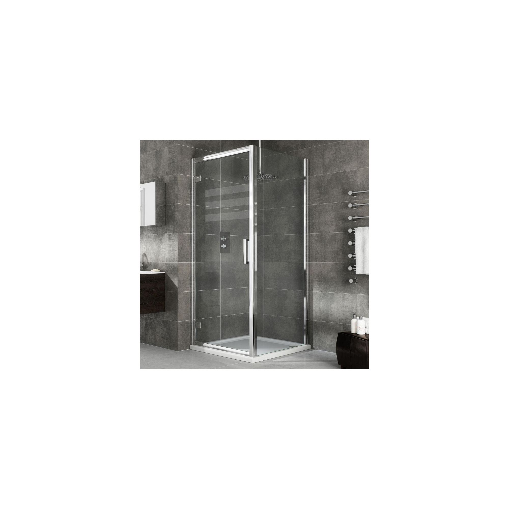 Elemis Eternity Hinged Door Shower Enclosure, 1000mm x 900mm, 8mm Glass, Low Profile Tray at Tescos Direct