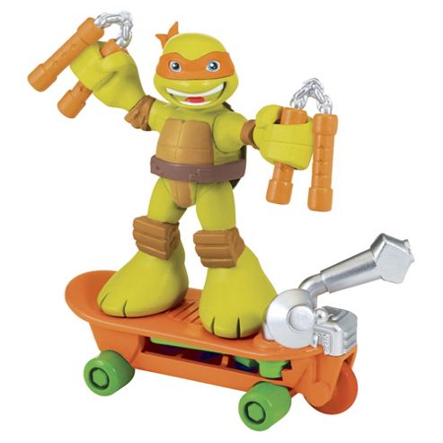 Image of Teenage Mutant Ninja Turtles Pre-cool Half Shell Mikey And Skateboard Figure