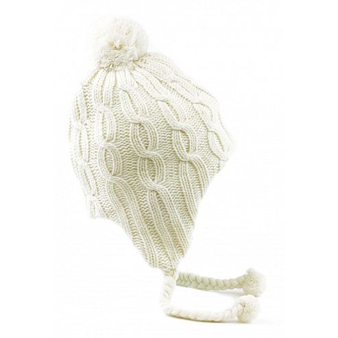 Image of Audio Beanie Peruvian Cable With Pom Poms