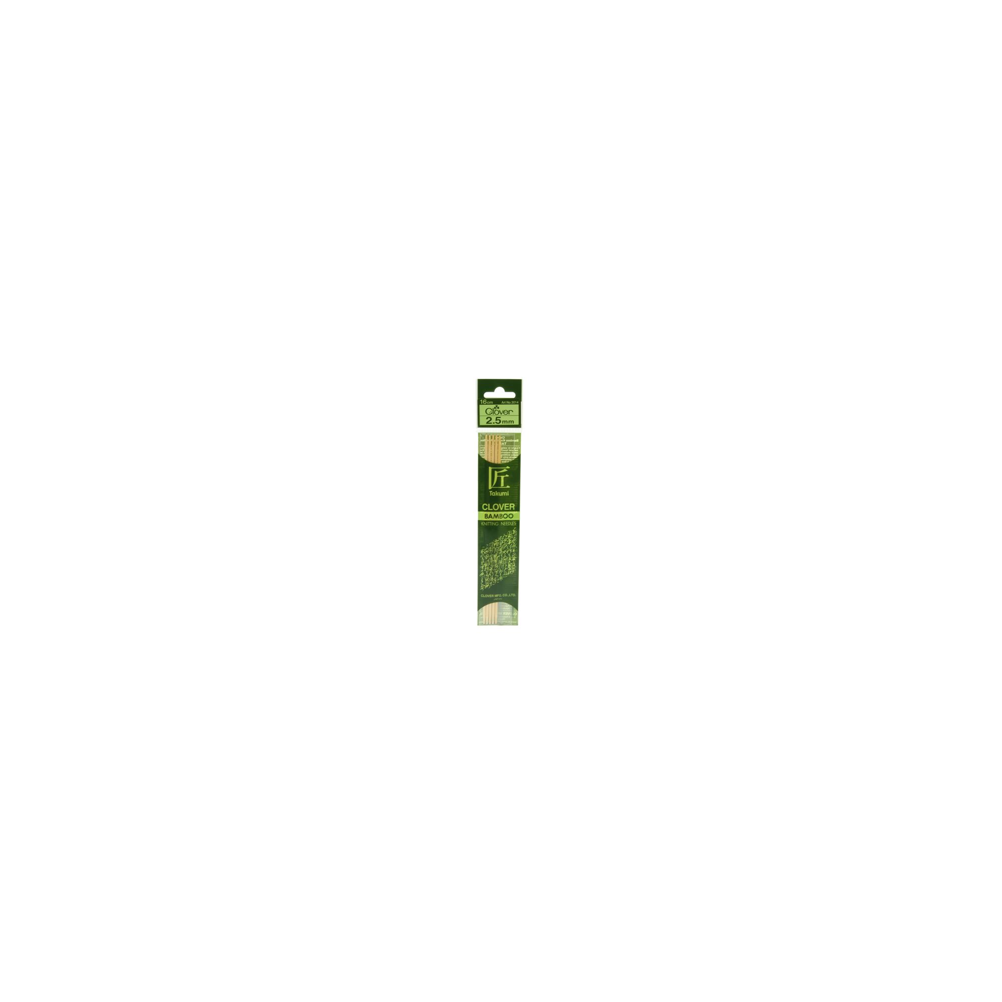 Clover Takumi Bamboo Knitting Needles 25mm 5pk