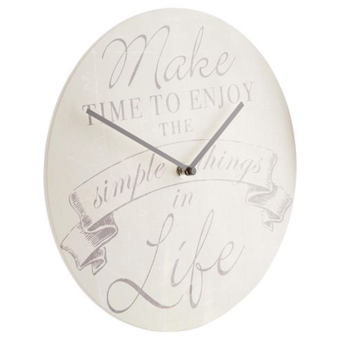 Image of Tesco Make Time To Enjoy The Simple Things Clock