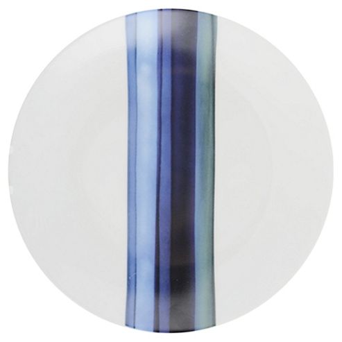 Image of Splash Stripe Side Plate, Super White Porcelain