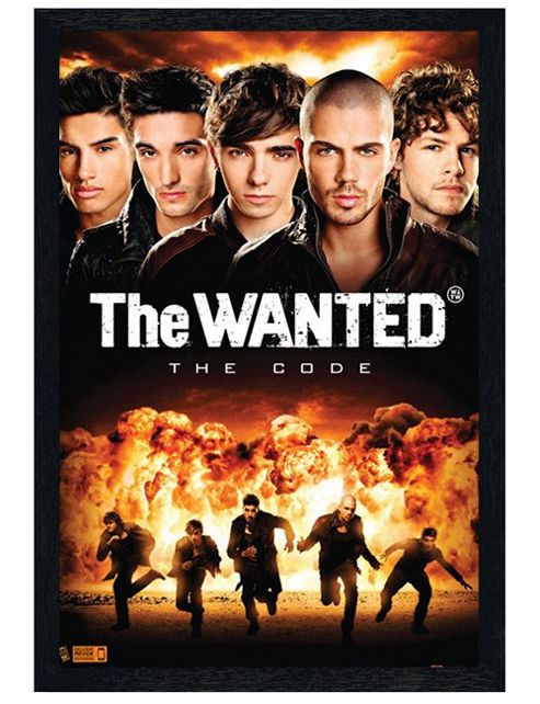 Image of The Wanted Black Wooden Framed The Code Poster
