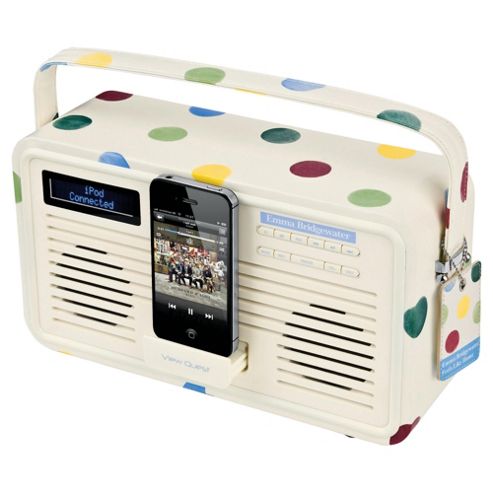 Image of Viewquest Emma Bridgewater Retro Dab+/fm Radio, Iphone 4/4s Polka Dot
