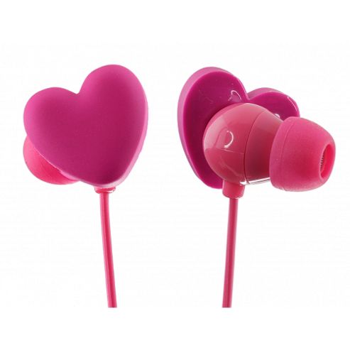 Image of Heart In-ear Headphones With Mic Trendz Packaging