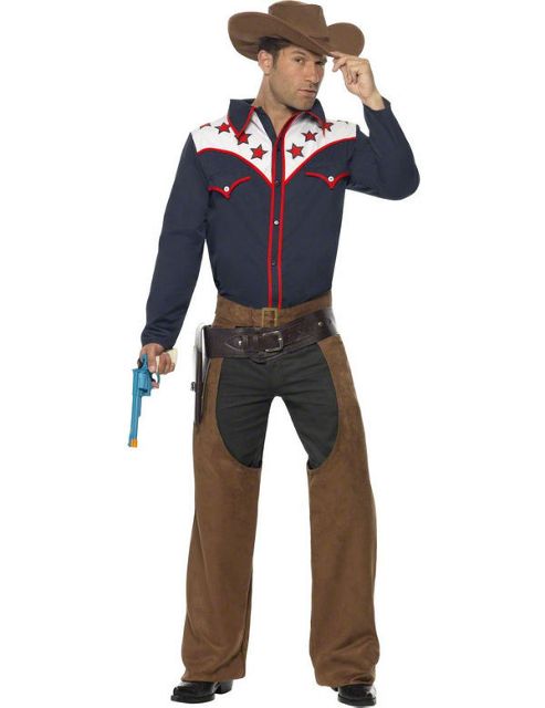 Image of Cowboy Fancy Dress Costume Large