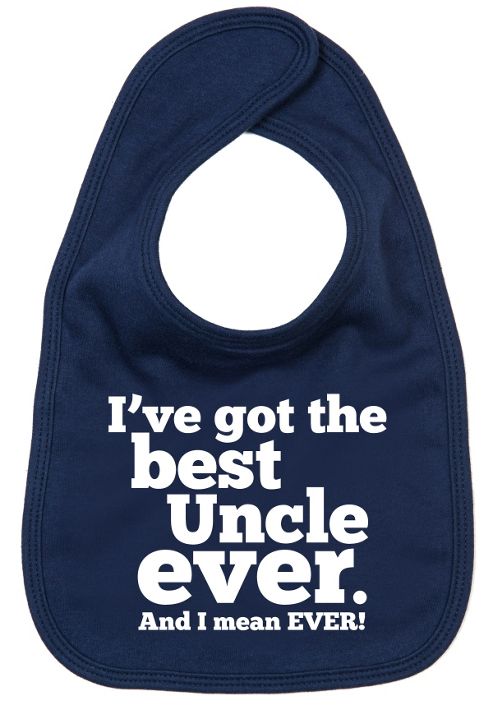 Image of Dirty Fingers I've Got The Best Uncle Ever Baby Bib Navy