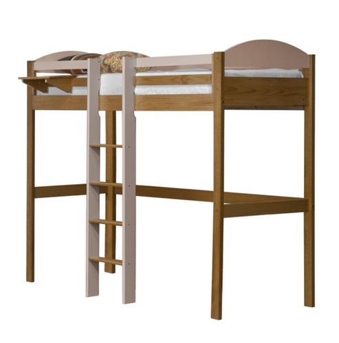 Image of Maximus High Sleeper Central Ladder Antique With Pink Details