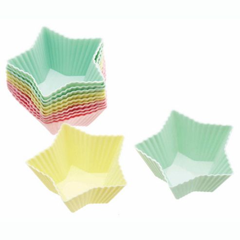 Image of Sweetly Does It Silicone Star Shaped Cases, 7cm, Pack Of 12