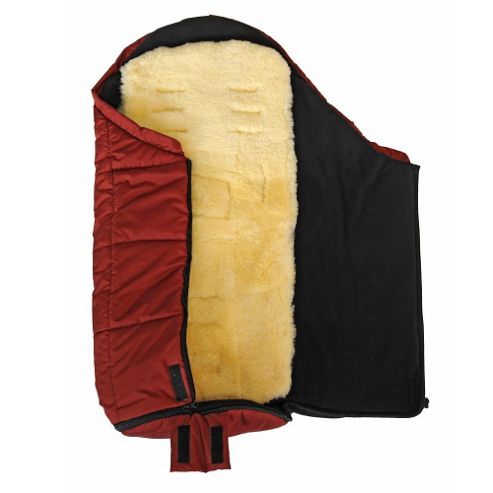 Image of Safetots Lambskin Kombi Footmuff Red