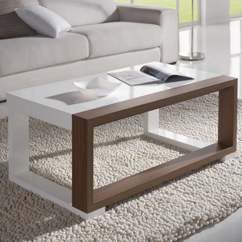 Image of Gallego Sanchez Concept Coffee Table - White And Walnut