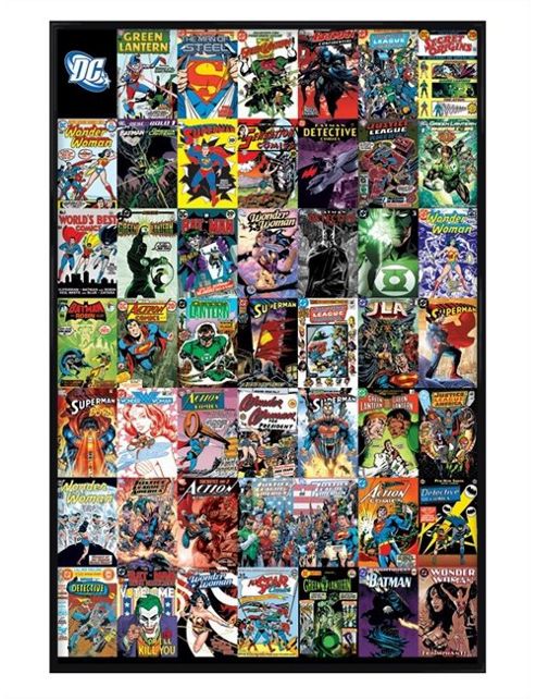 Image of Gloss Black Framed Dc Comics The World's Greatest Superheroes Poster