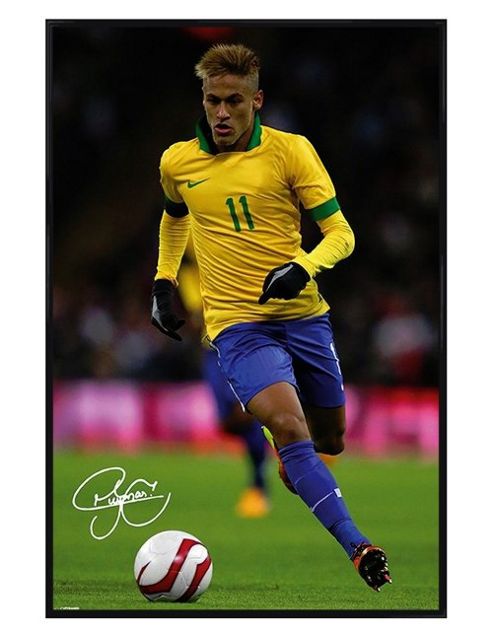 Image of Gloss Black Framed Neymar Da Silva Santos J--nior Poster