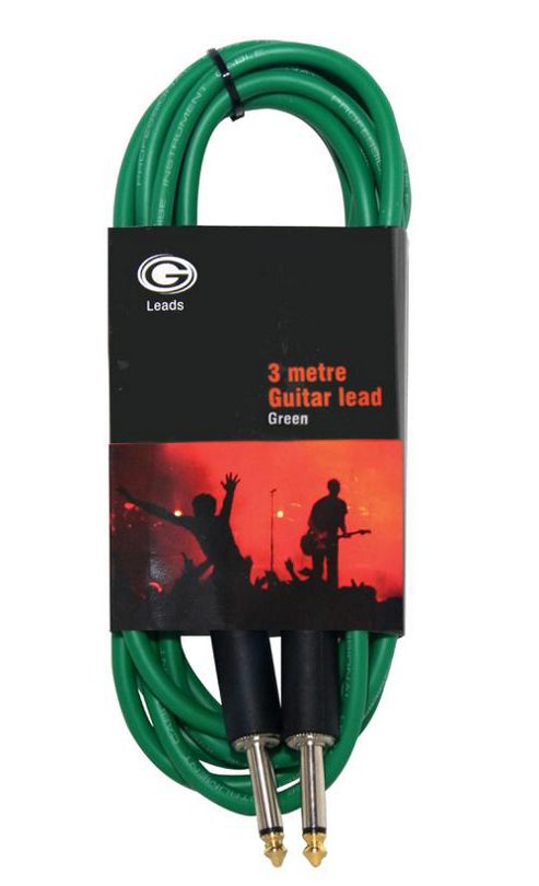 Image of Rockburn 10ft (3metre) Guitar Lead - Green