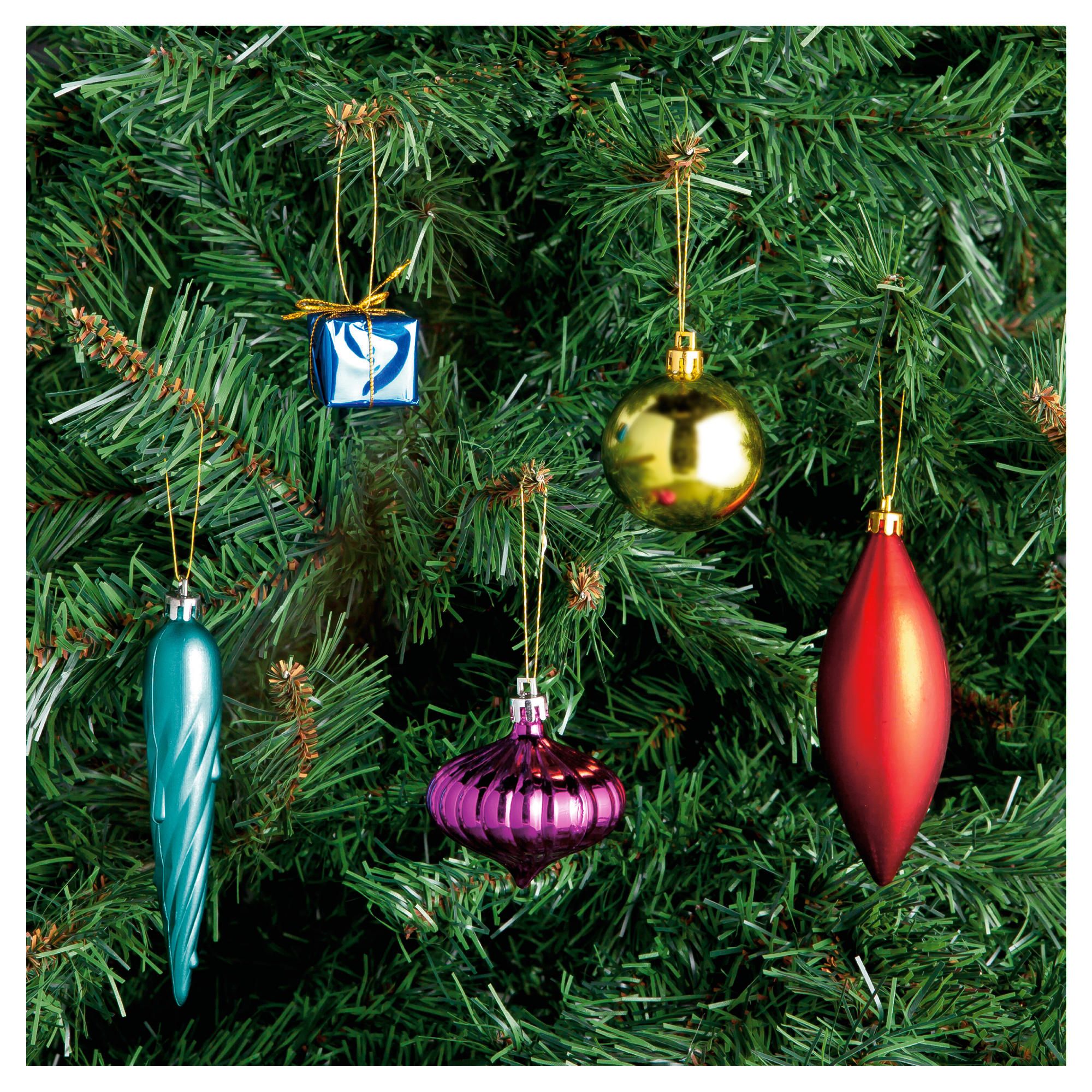 Festive Multi Coloured Christmas Decoration Pack  75 Piece