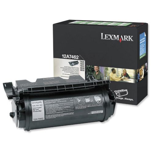 Image of Lexmark High Yield Prebate Toner Cartridge For Lexmark T63x Aser Printers (yield 21,000)