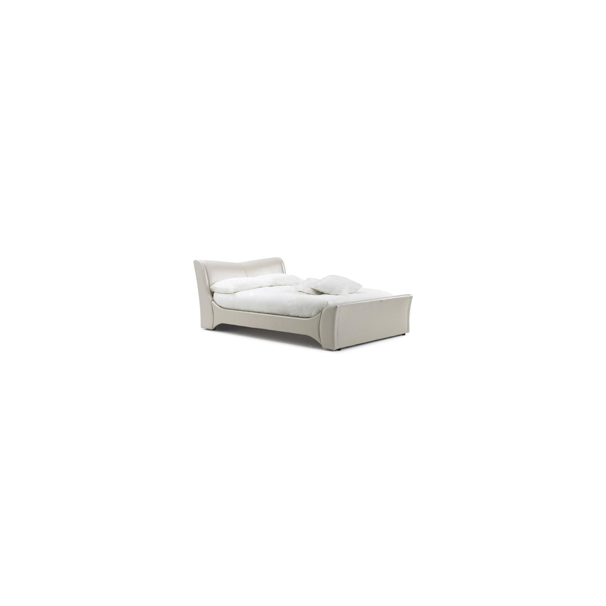 Frank Bosworth Veneto Leather Bed - Double - Pearl at Tescos Direct