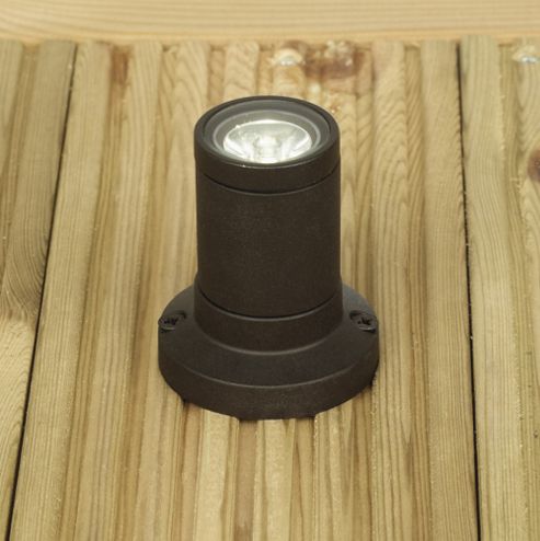 Image of Endon Lighting Garden Deck Uplighter In Powdercoated Metal