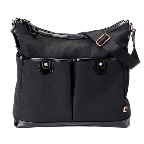 Image of Oioi Ballistic Nylon 2 Pocket Hobo Bag (black)