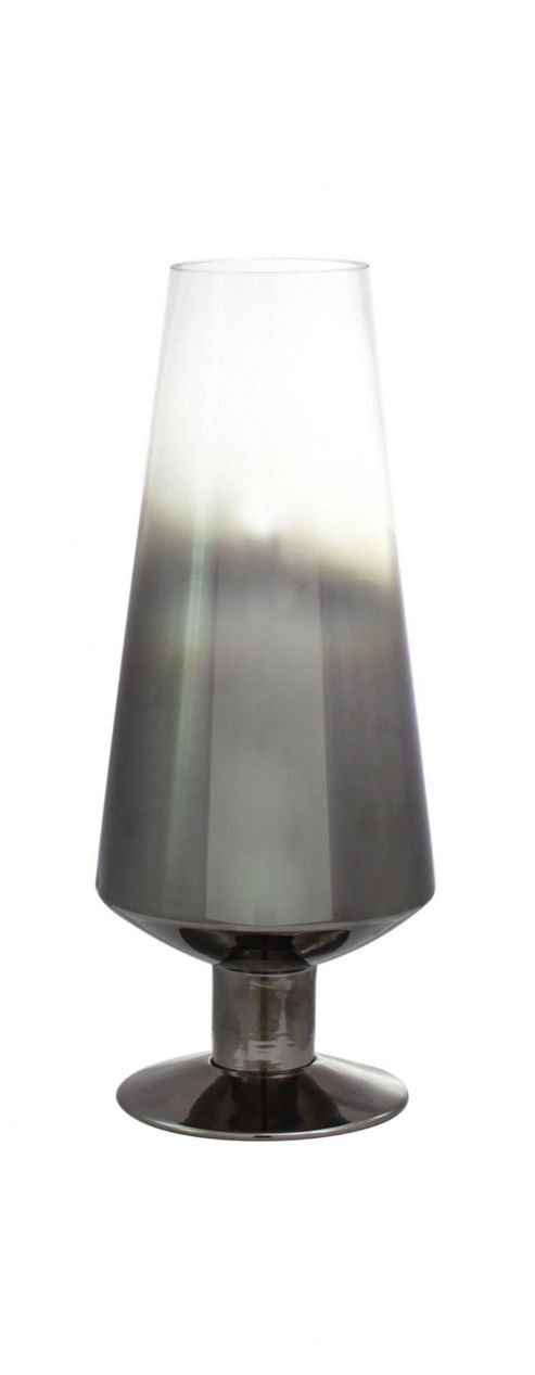 Image of House Additions Cone Stemmed Vase - Smoked - 42 Cm H X 19 Cm W X 19 Cm D