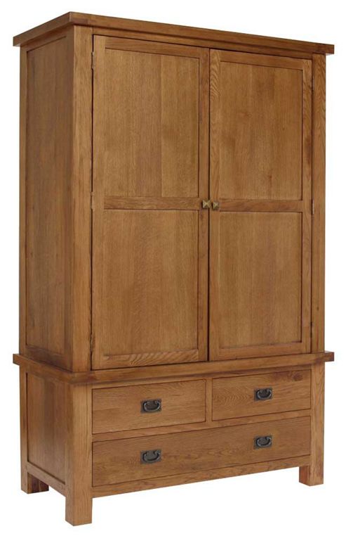 Image of Ametis Brooklyn Blwd2 Rustic Oak Double Wardrobe
